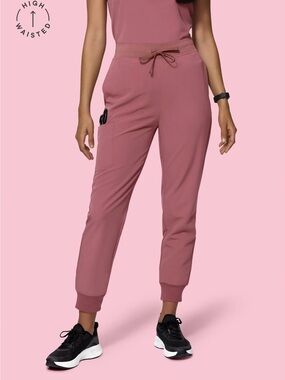 Mandala Scrub Joggers, Mauve L